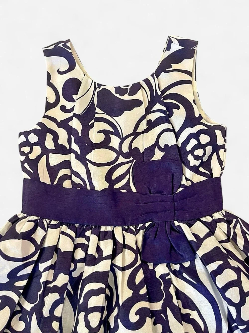 Gymboree Plum and Cream Floral Fit-and-Flare Party Dress